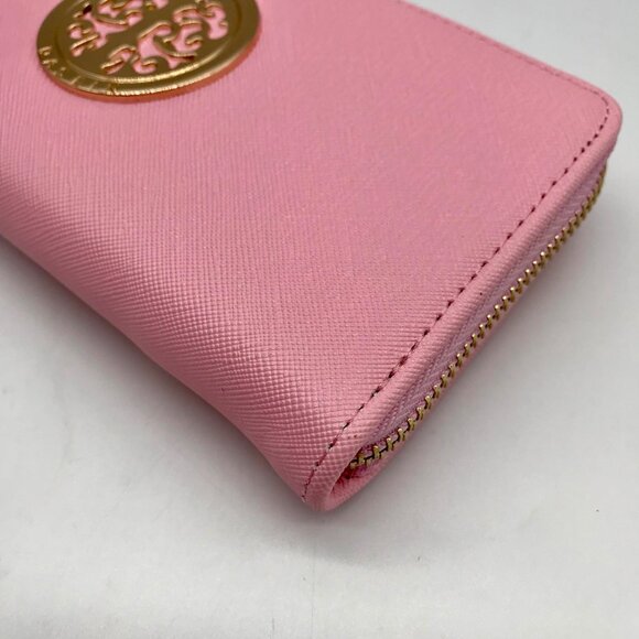 Dasein Pink And Gold Zip-Around Wallet - Picture 7 of 10
